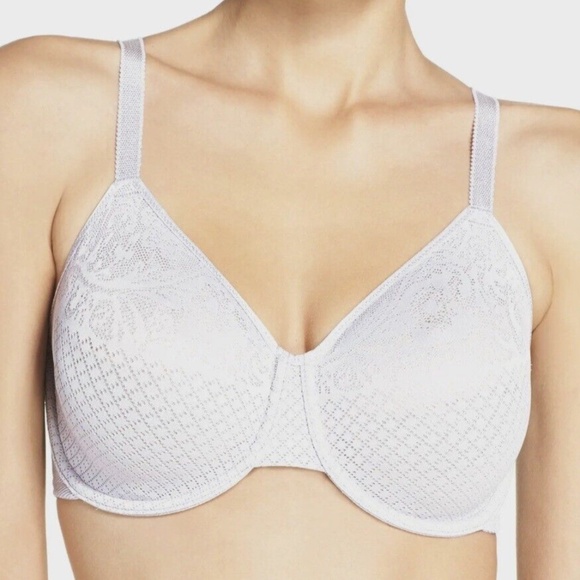 Wacoal 857210 Women's Visual Effects Minimizer Bra 32DD White Semi-Sheer - Picture 1 of 4
